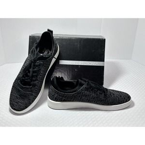 New Directions Black Gray Knit Sneakers Size 8 with Comfortable Foam Inserts